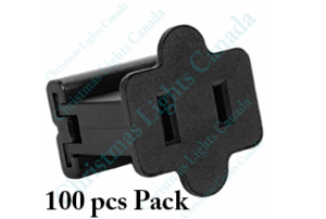 FEMALE / INLINE PLUG - C9/G30–BLACK–100 PCS PACK