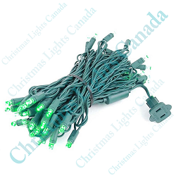 5mm LED Mini Light – GREEN – 50L – 17ft Strand (per strand))